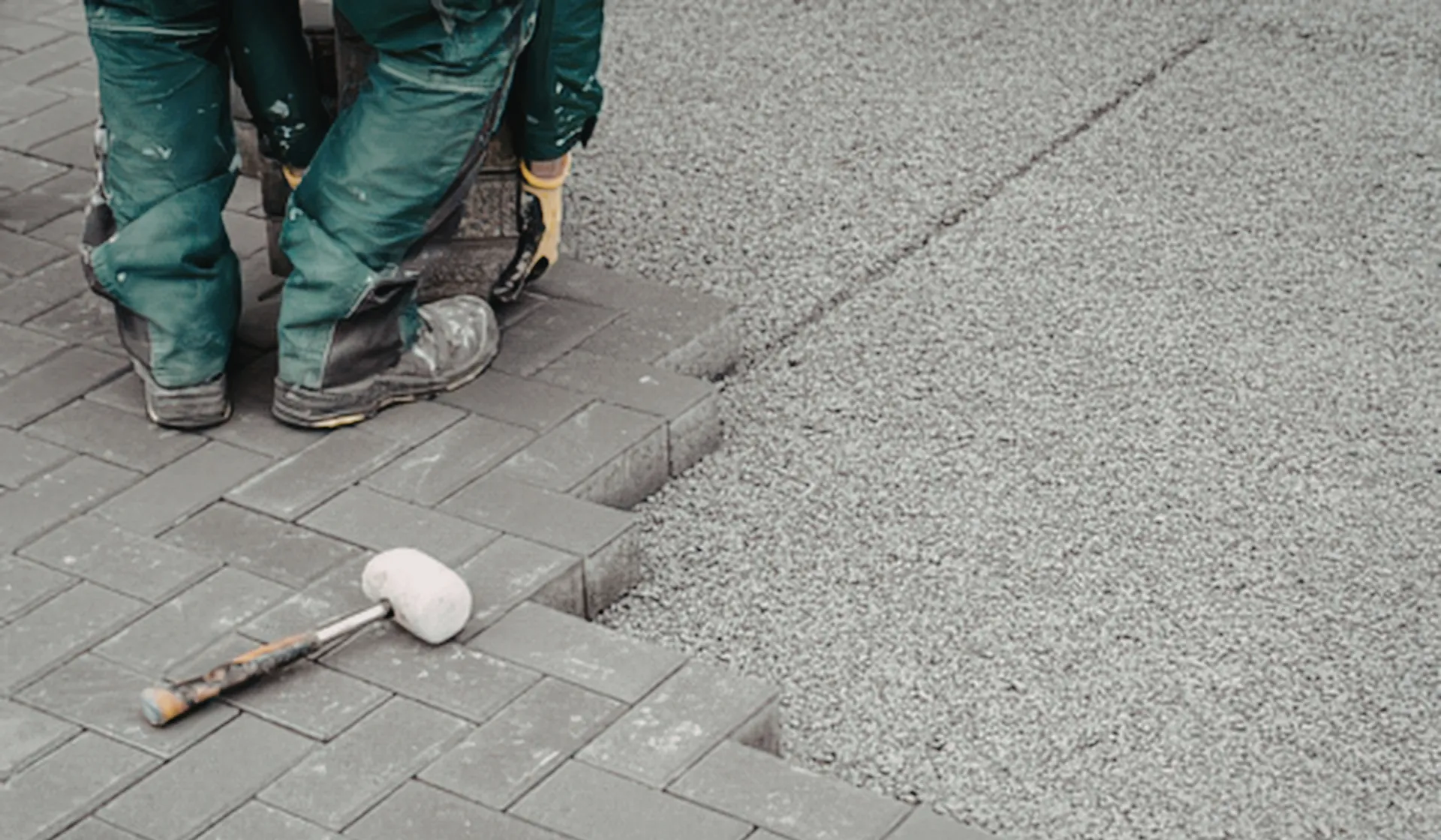 Keyword ranking improvement chart showing paving contractor moving from page 4 to page 1 over 5 months — LeadGulls Toronto SEO campaign